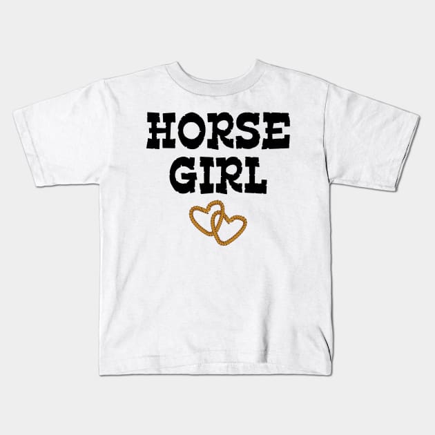 Horse Girl Country Horse Rider Kids T-Shirt by mstory